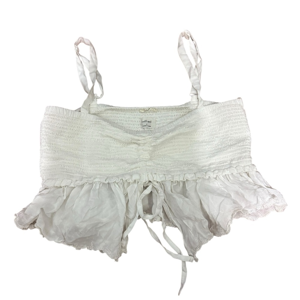 Wilfred White Romantic Chemise with Ruffled Peplum
